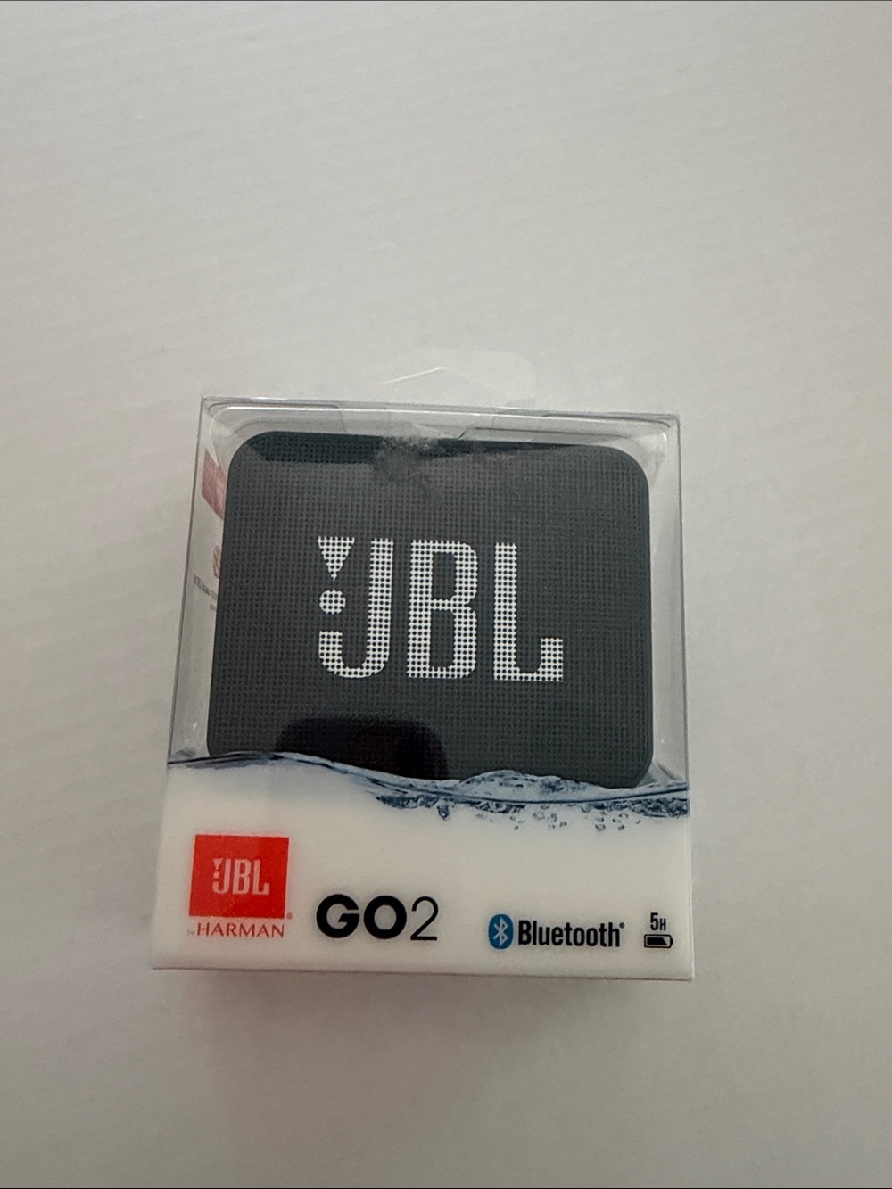 JBL GO2 Portable Bluetooth Speaker - Black with White Logo